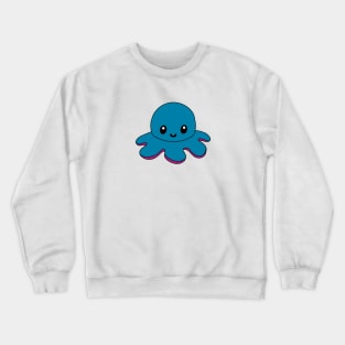 Dark Blue Happy Octopus Crewneck Sweatshirt